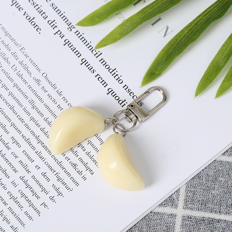 Wholesale PVC Simulation Garlic Creative Keychain